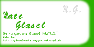 mate glasel business card